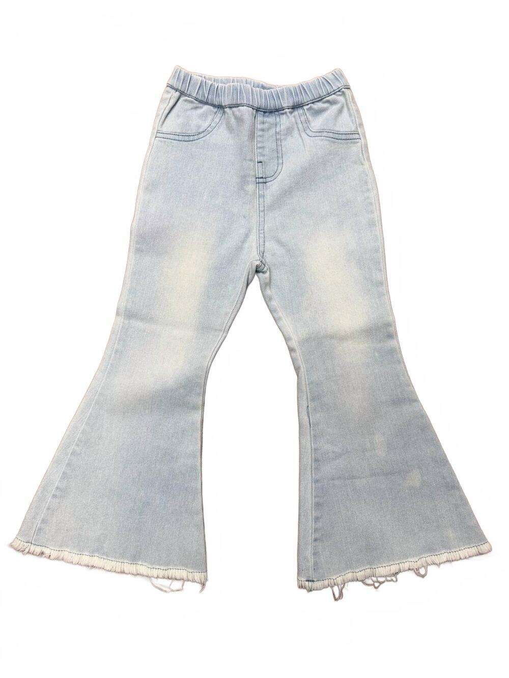 NEW BAILEY'S BLOSSOMS kids denim bell bottoms jeans in light wash